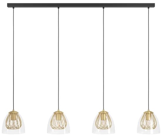 Eglo 390038 - Luster na lanku JAZMINIA 4xE27/40W/230V zlatá