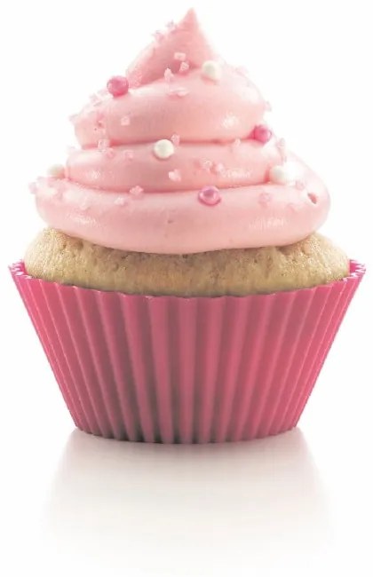 Súprava 6 farebných silikónových formičiek na muffiny Lékué, ⌀ 7 cm