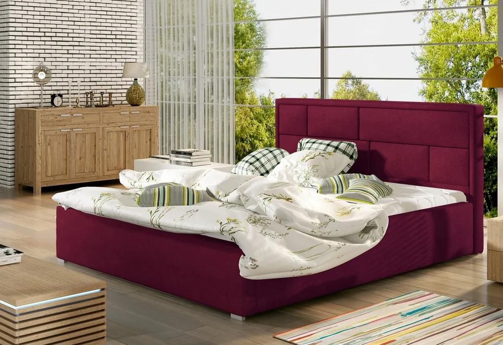 Manželská postel SAMBA + rošt + matrace DE LUX, 140x200, kronos 02