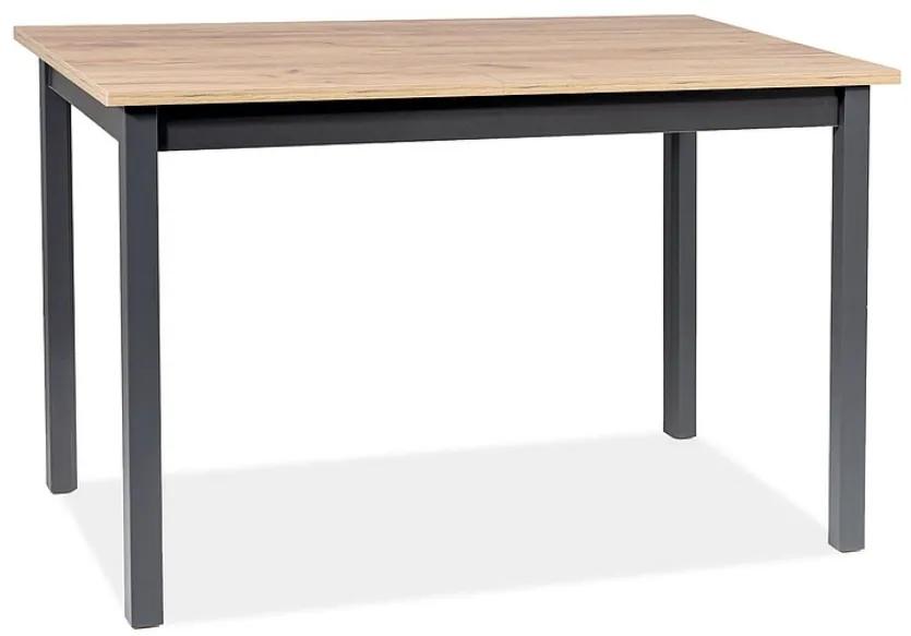 Jedálenský stôl Horacy 125(170)x75 Farba: dub artisan / čierna