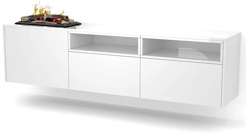 Elektrický krb Tecero Cassette 400/600 biely lesk