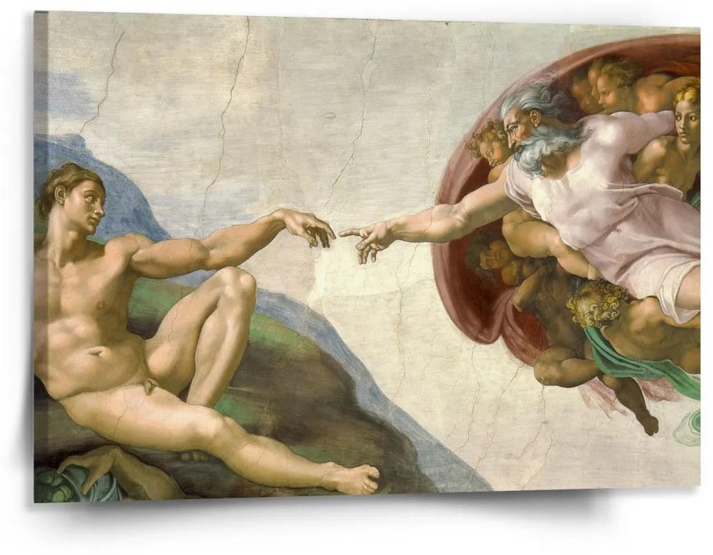 Sablio Obraz Stvorenie Adama - Michelangelo Buonarroti - 150x110 cm
