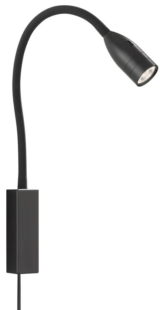 LED nástenná lampa Sten ovládaná gestami, čierna