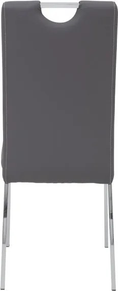 Jedálenská stolička Andrea, šedá ekokoža