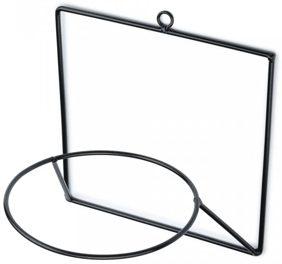 Nástenný stojan na kvetináče LOFT čierny