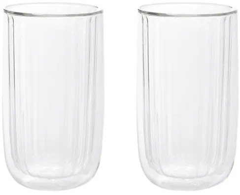 Sada dvoch pohárov CEMBRA GROOVE priesvitné 732348 350 ml (2 ks)