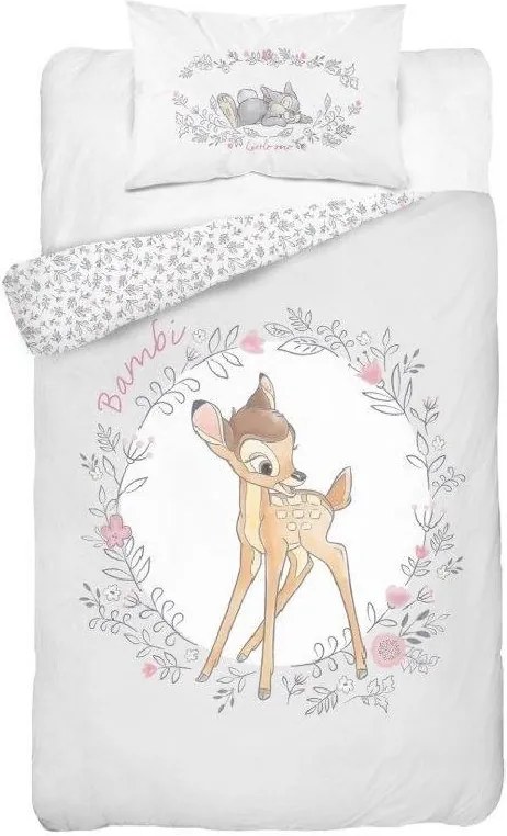 DETEXPOL Obliečky do postieľky Bambi sivá Bavlna, 100/135, 40/60 cm