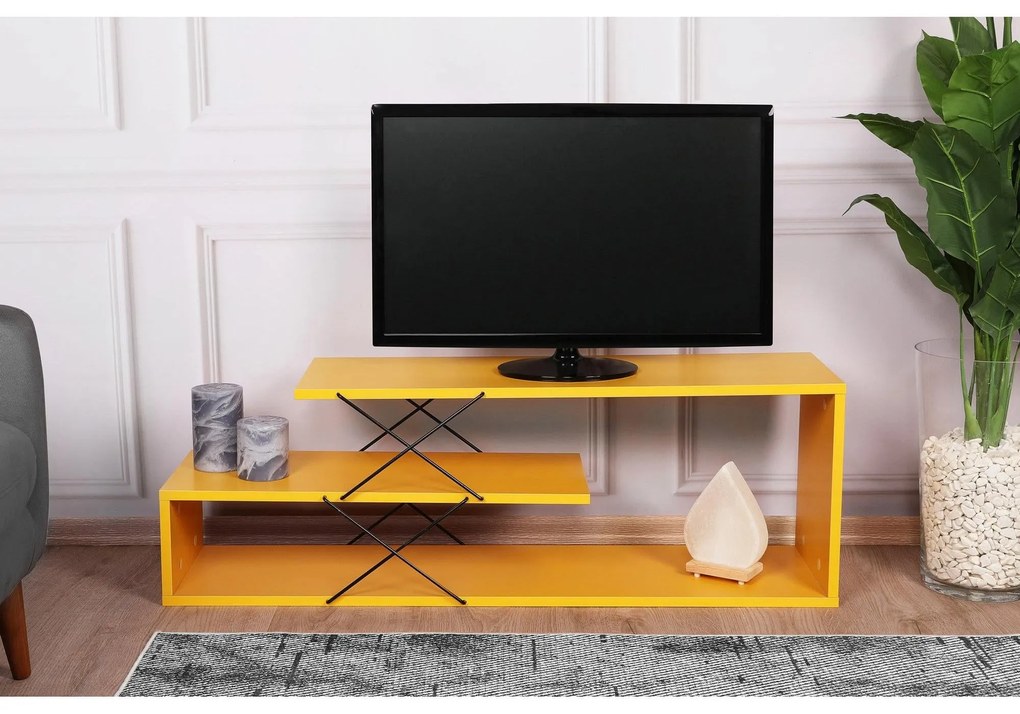 TV skrinka Zigzag - Yellow