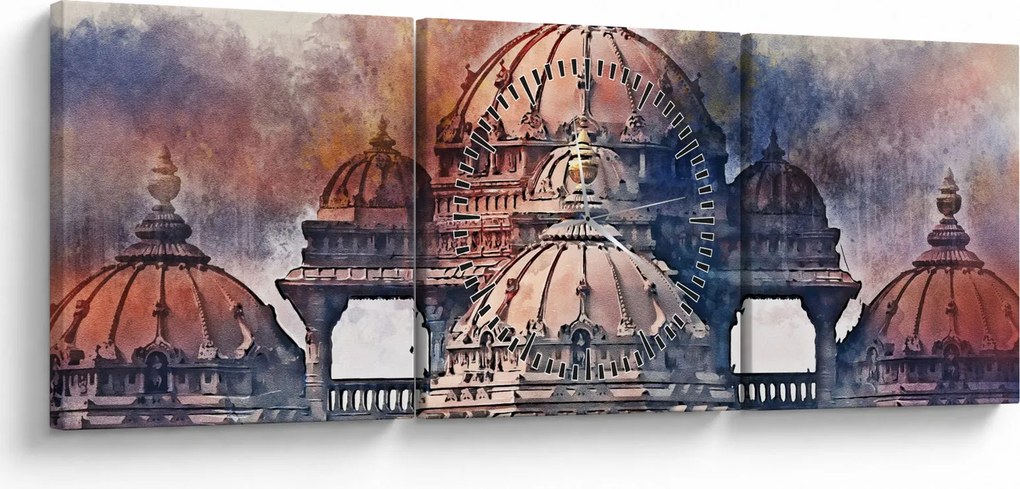 Obraz - Akshardham, Nové Dílií, India (s hodinami) (90x30 cm)