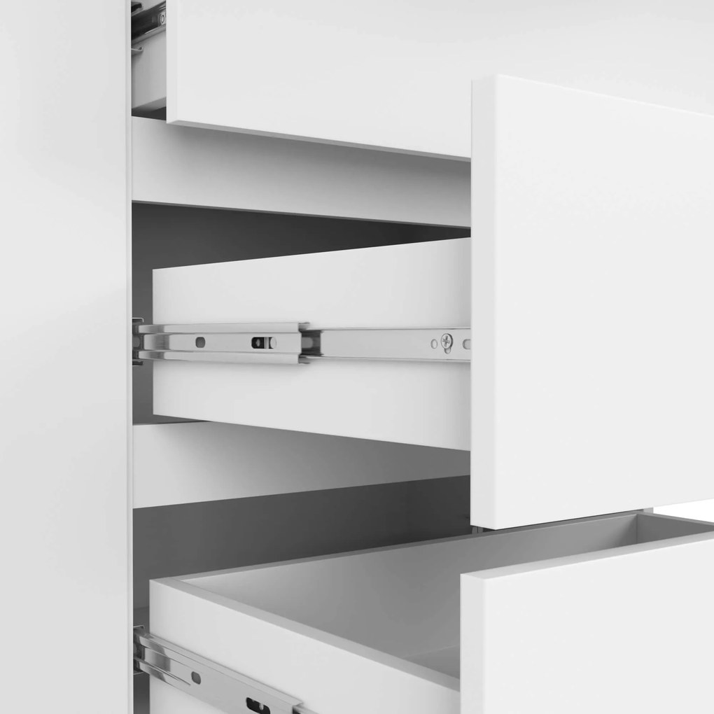 Komoda Kurtinaitis 2D 4SZ (biela). Akcia -21%. Vlastná spoľahlivá doprava až k Vám domov. 1117175