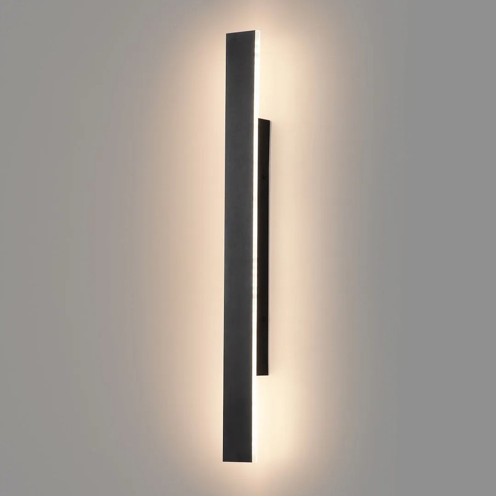 Exteriérové nástenné LED svietidlo Wow, 1x LED 11w, 3CCT, čierna, (60 cm)