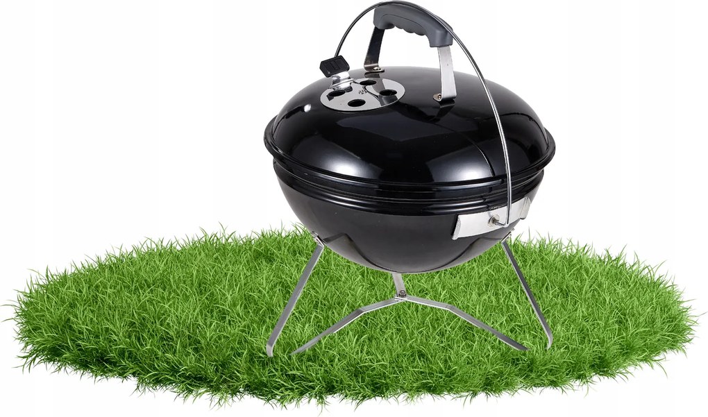 CH Prenosný záhradný gril na drevené uhlie s vekom