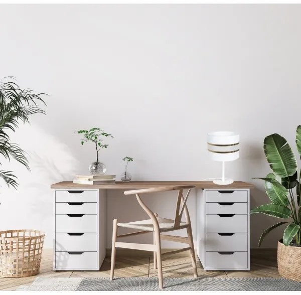 Stolná lampa CORAL 1xE27/60W/230V biela