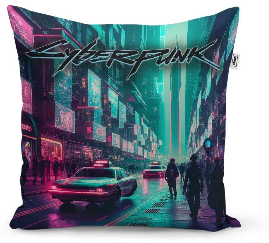 Sablio Vankúš Cyberpunk 2077 Mesto - 60x60 cm