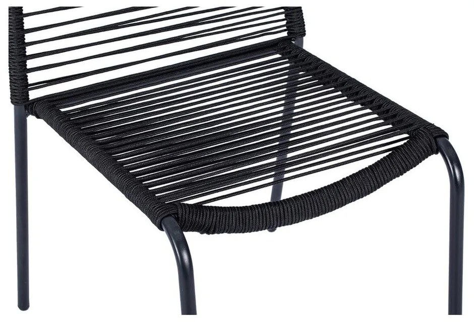 Súprava 4 čiernych jedálenských stoličiek Kai a prírodného stola Thor - Bonami Essentials