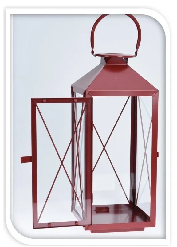 Sada kovových lampášov Reds 3 ks, červená