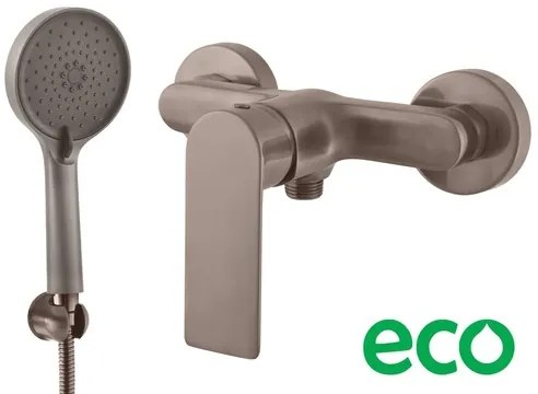 Sprchová batéria RAV SLEZÁK Nil so sprchovacím setom 150 mm kartáčovaná metal grey NL181.5/1MGK