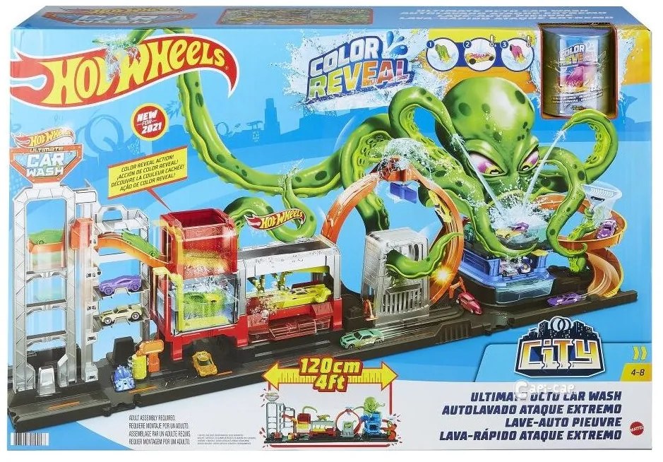 Mattel Hot Wheels City Ultimátna umývačka s chobotnicou