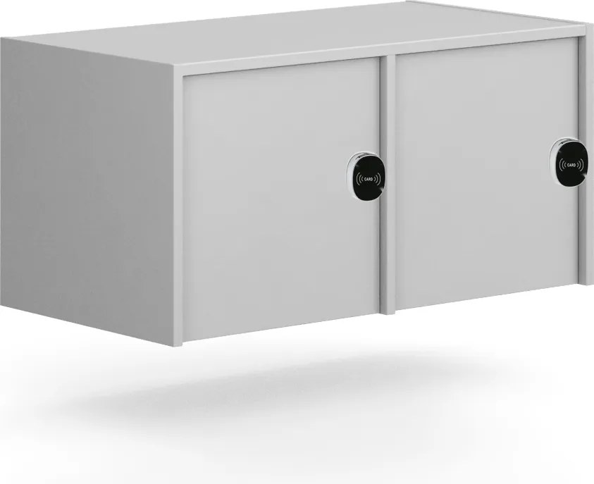Nadstavba pre skrine FRAME, 2x dvere, 872 x 450 x 427 mm, RFID zámok, sivá