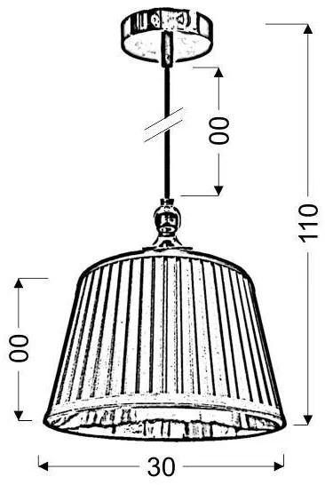 Luster na lanku AMORE 1xE27/60W/230V čierna