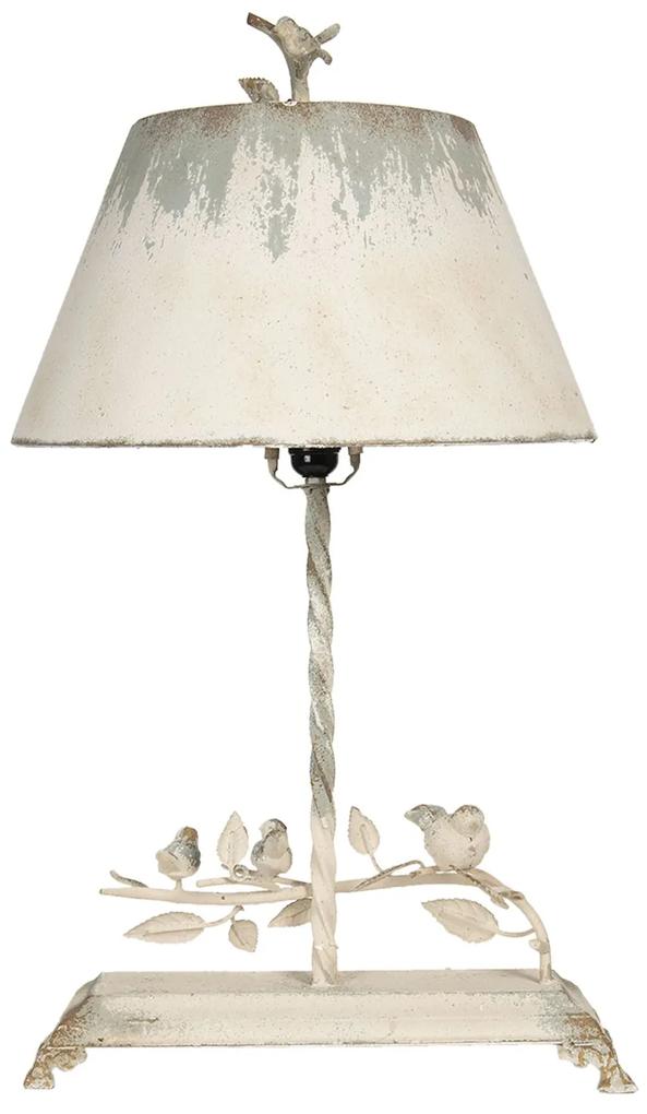 Kovová vintage stolní lampa s ptáčky Charlemagne - 44*43*75 cm