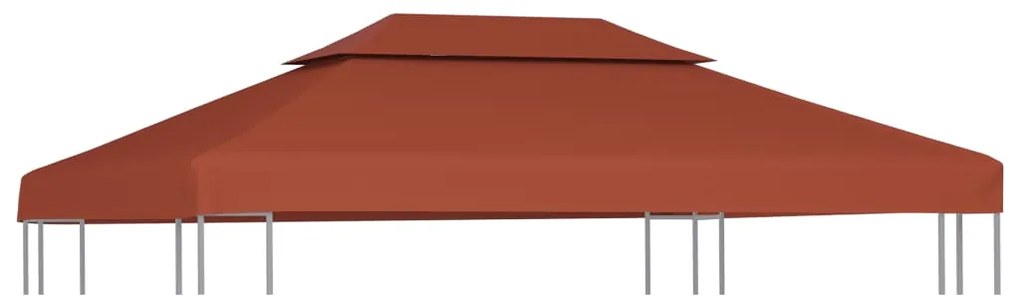 Dvojitá strieška na altánok 310 g/m², 4x3 m, tehlová farba 46618