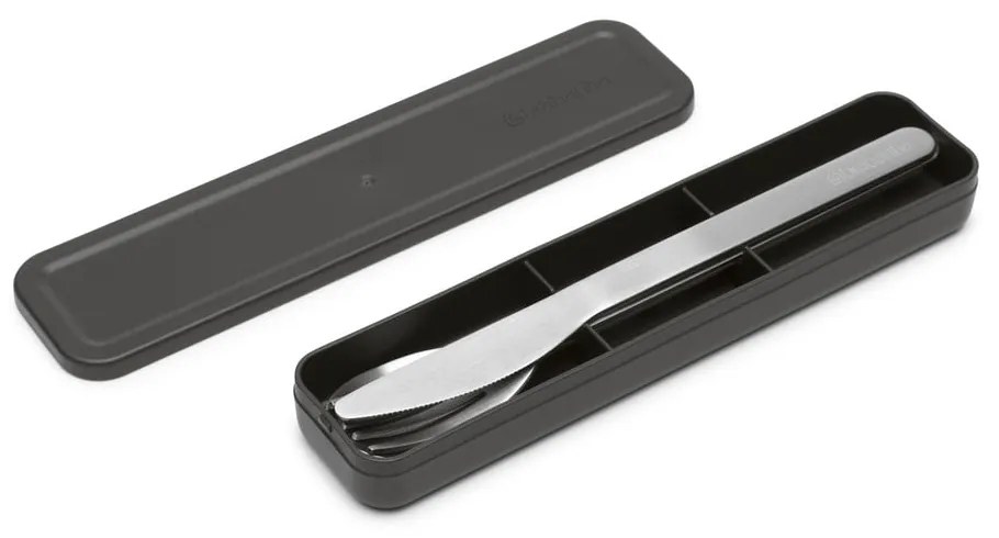 Antikoro cestovný príbor v striebornej farbe v súprave 3 ks Make & Take – Brabantia
