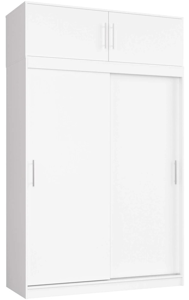 Šatní skříň s posuvnými dveřmi a nástavcem MONO CLP 150 cm bílá