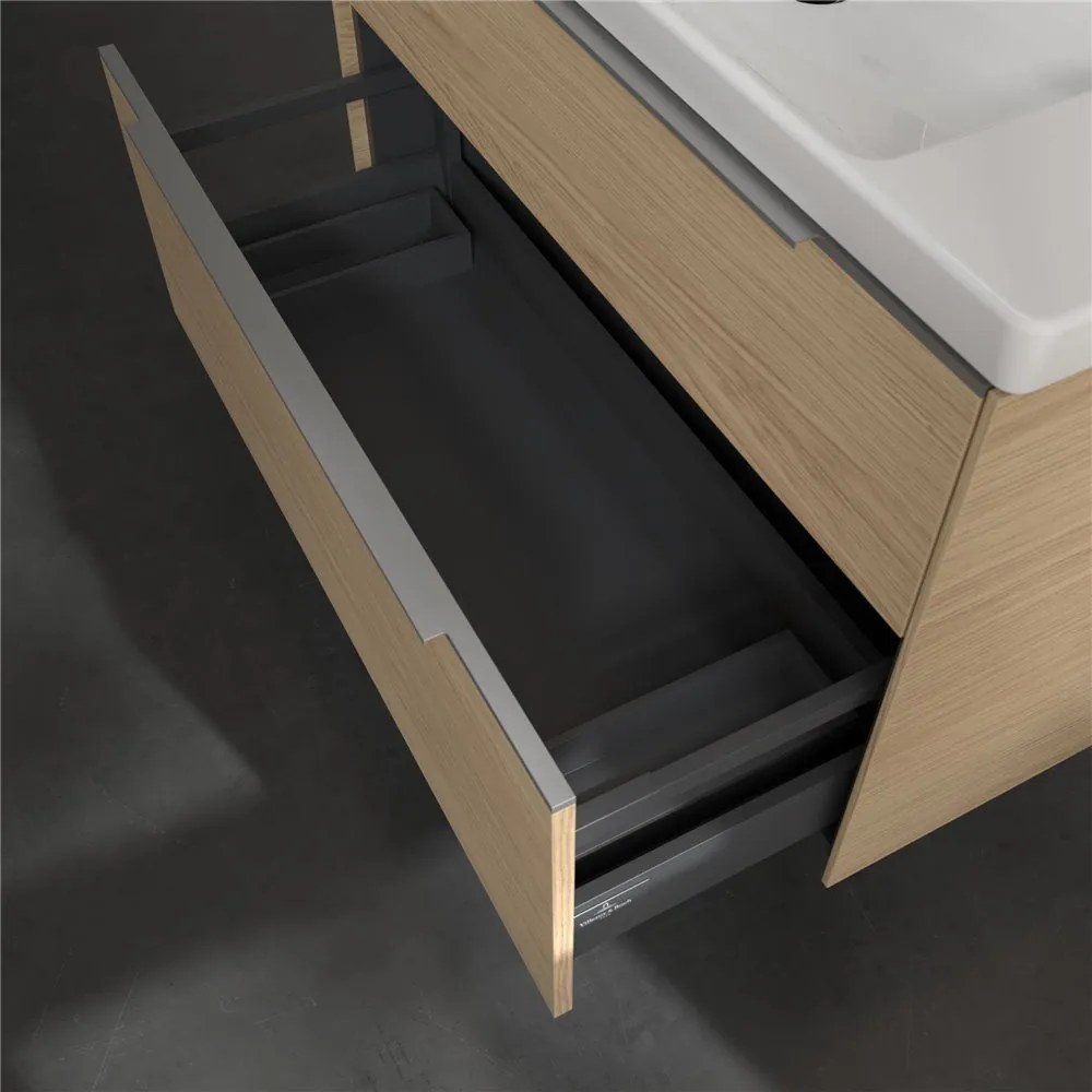 VILLEROY &amp; BOCH Subway 3.0 závesná skrinka pod umývadlo, 2 zásuvky, 973 x 478 x 429 mm, Nordic Oak, C57000VJ