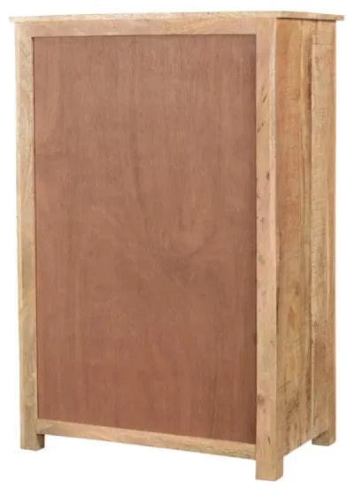 furniture-nabytek.cz - Masívna komoda Highboard Pune z mangového dreva, lakovaná, prírodná farba – 80×43×110 cm