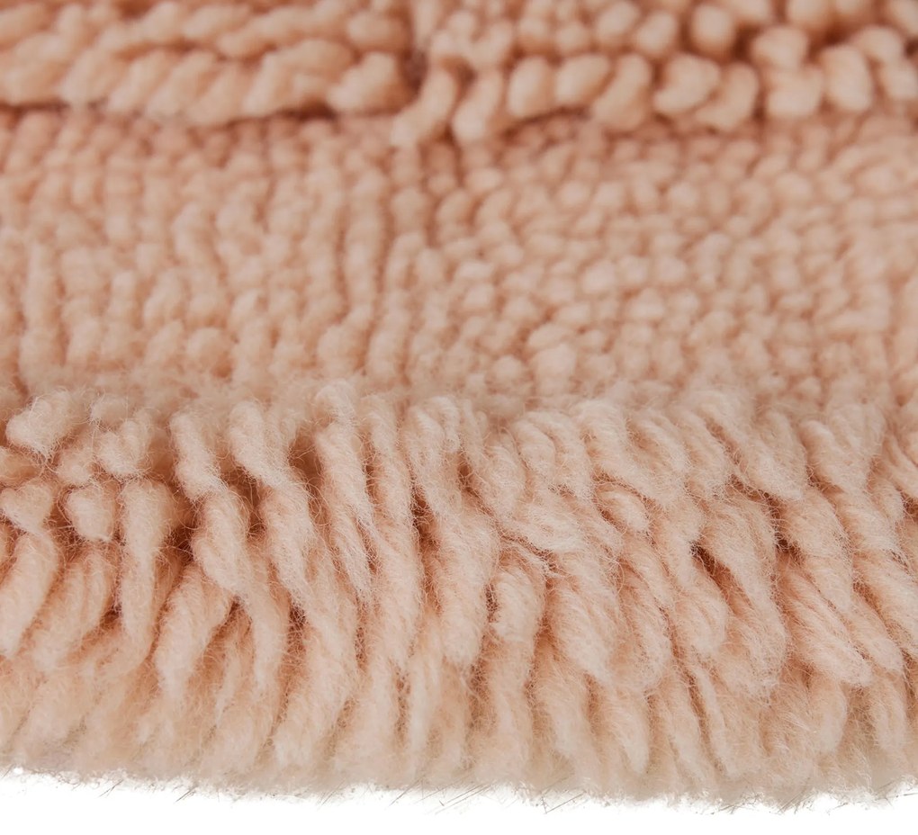 HK living Okrúhly vlnený koberec Soft Pink 150 cm
