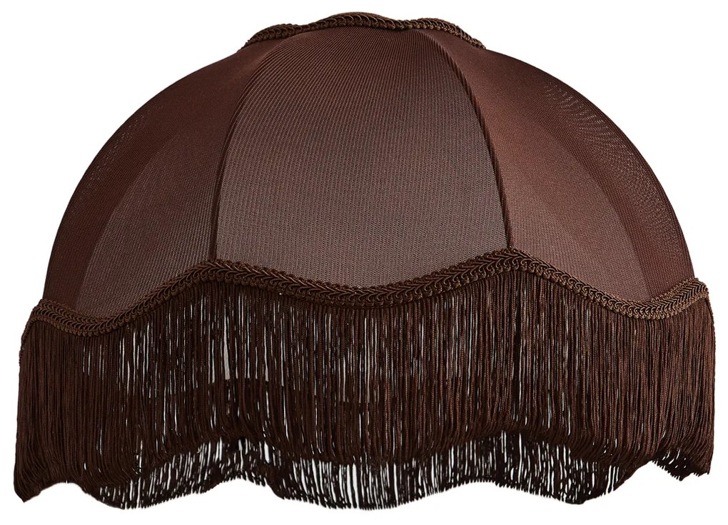 Látkové tienidlo hnedé s bielym interiérom 45/15/21,5 - Heritage