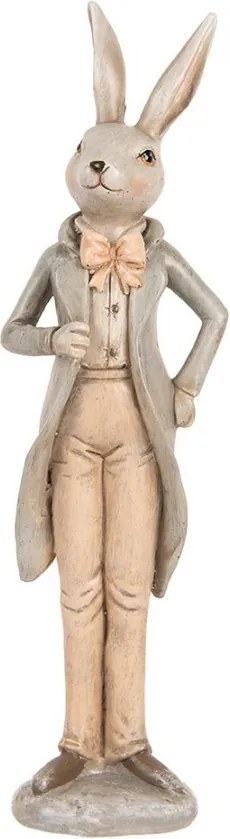 Dekorácia králiček s kabátikom M - 7*5*24 cm