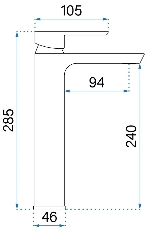Rea Argus, vysoká umývadlová batéria h-285, medená matná, REA-B3006