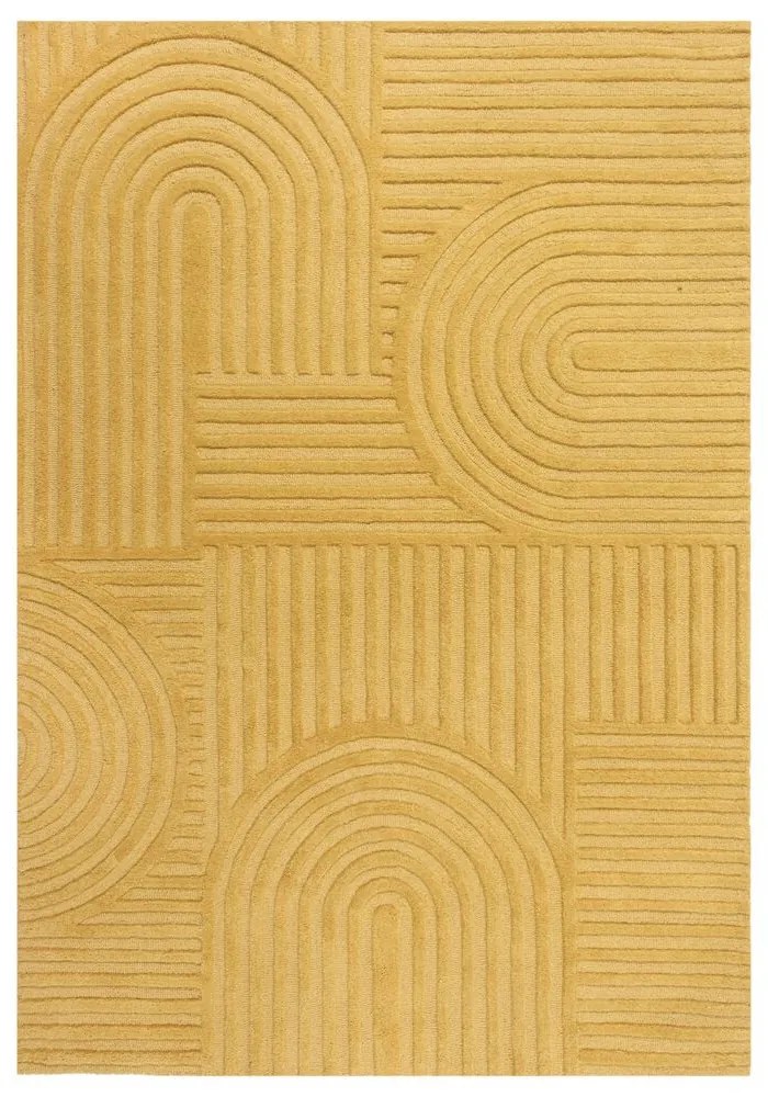Kusový koberec Solace Zen Garden Ochre, 160x230, žltá, obývacia izba, Flair Rugs