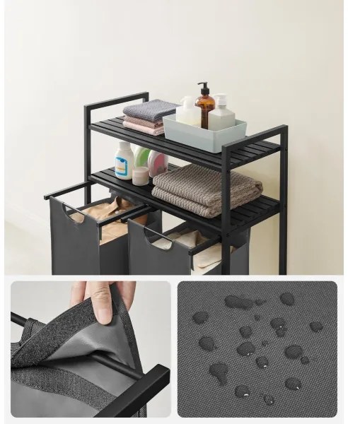 Koš na bielizeň REX sivý