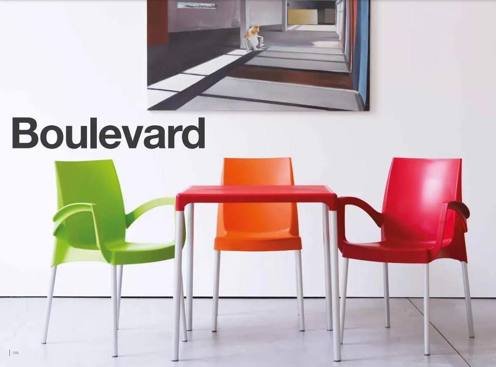 Stima Plastové kreslo BOULEVARD Vyberte odtieň ->: Antracite - Čierná