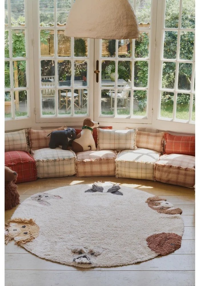 Ružový detský sedací vak Rose – Lorena Canals