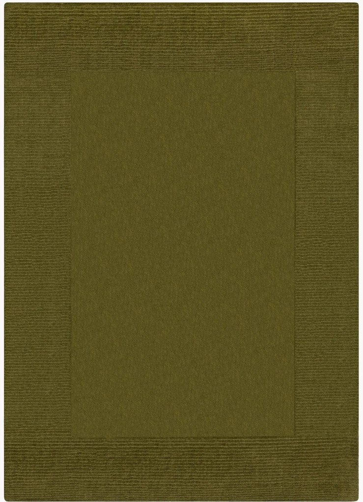 Ručne všívaný vlnený koberec's nízkym vlasom Textured Border