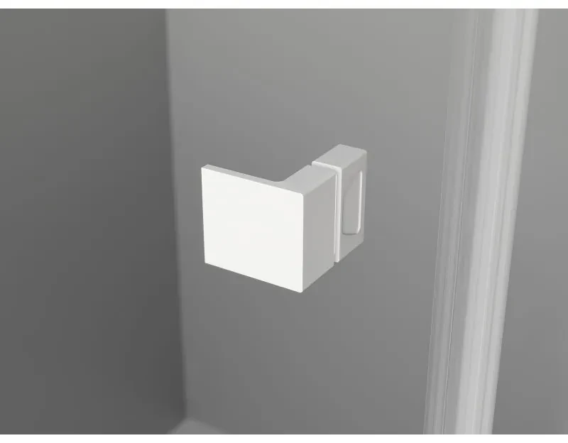 Mexen Lunar, L Duo výklopný sprchový kút 110 x 95 cm, 8mm číre sklo, biely profil, 834L-110L-095P-20-00