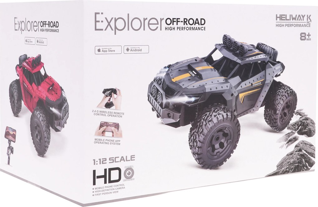 Ramiz Mega Crawler PIONEER s kamerou sivý na diaľkové ovládanie