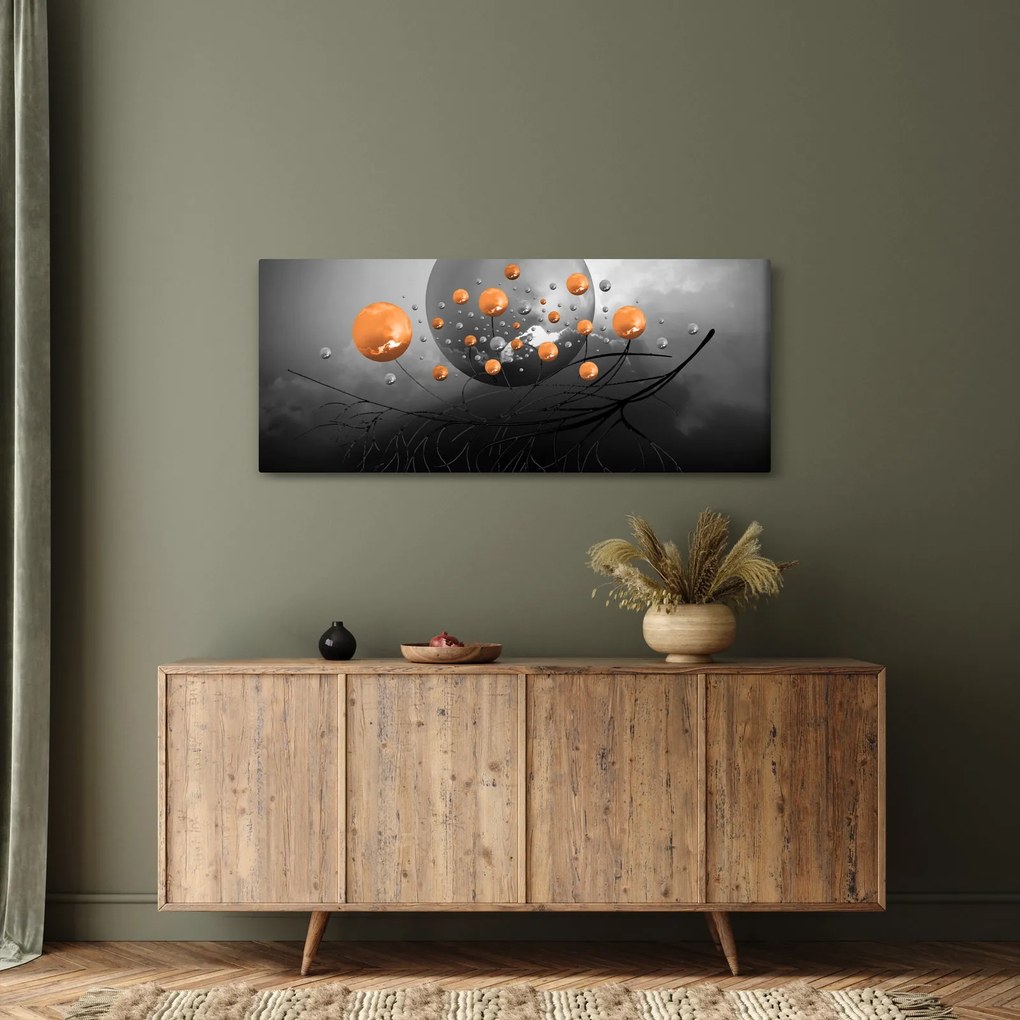 Obraz oranžových gulí (120x50 cm)