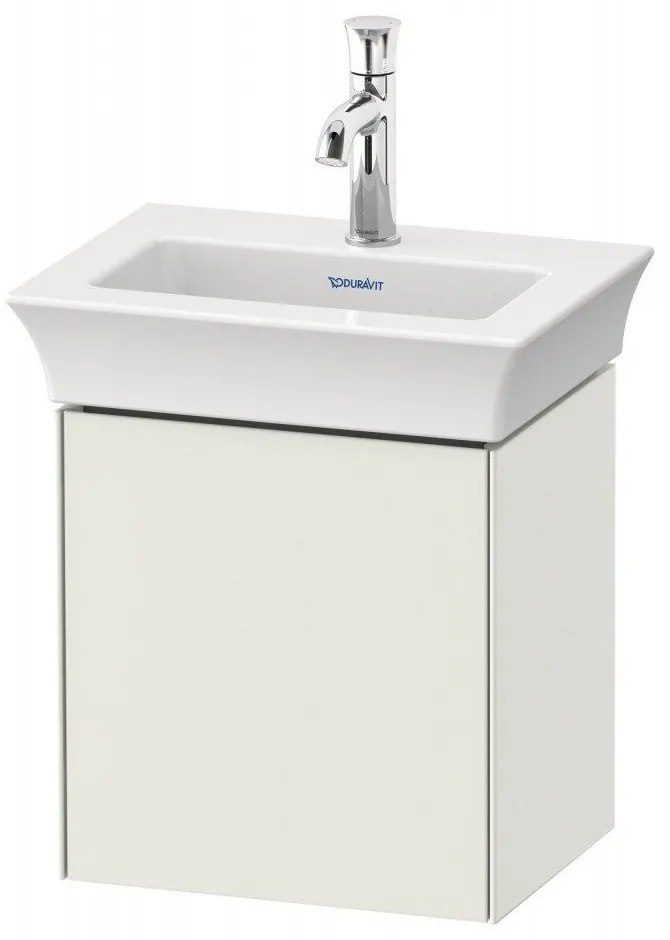 DURAVIT White Tulip závesná skrinka pod umývadielko, 1 dvierka, pánty vľavo, 384 x 298 x 410 mm, biela matná, WT4240L3636