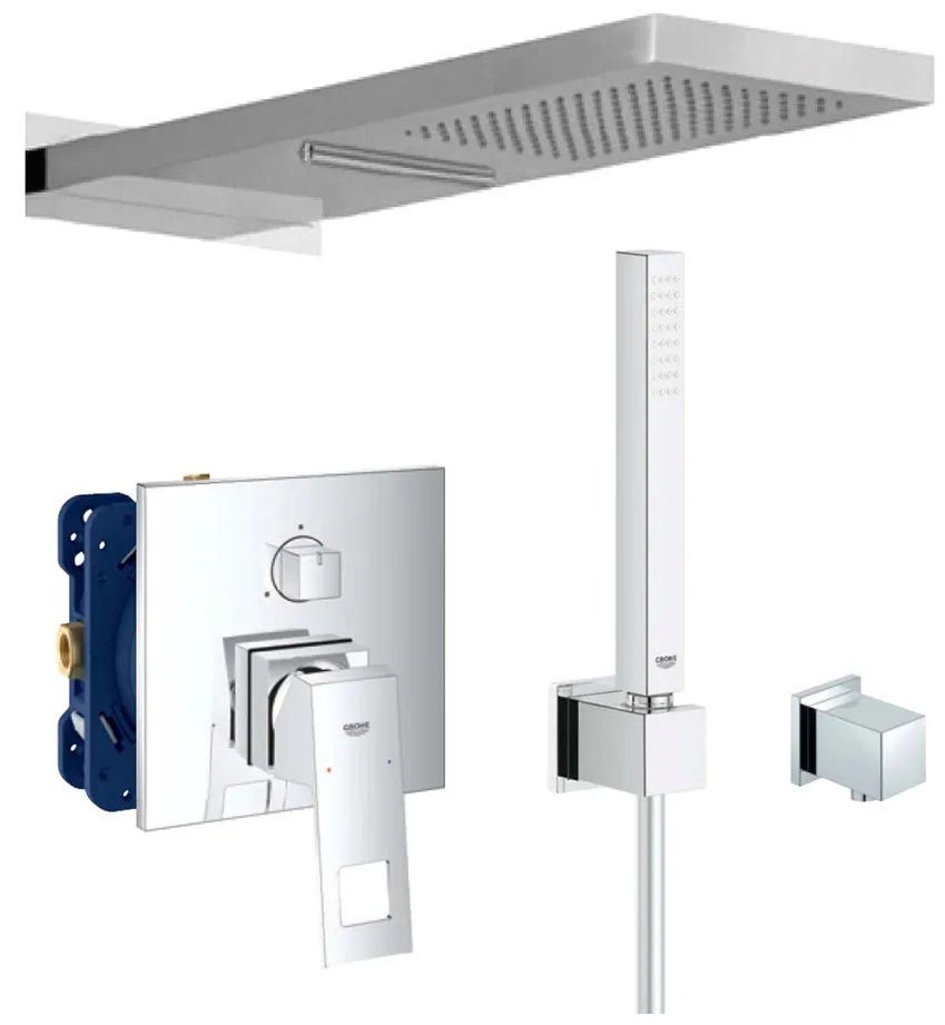 GROHE Grohe Eurocube SET 2 - Sprchový systém pod omietku, Eurocube, páková batéria- kompletná sada