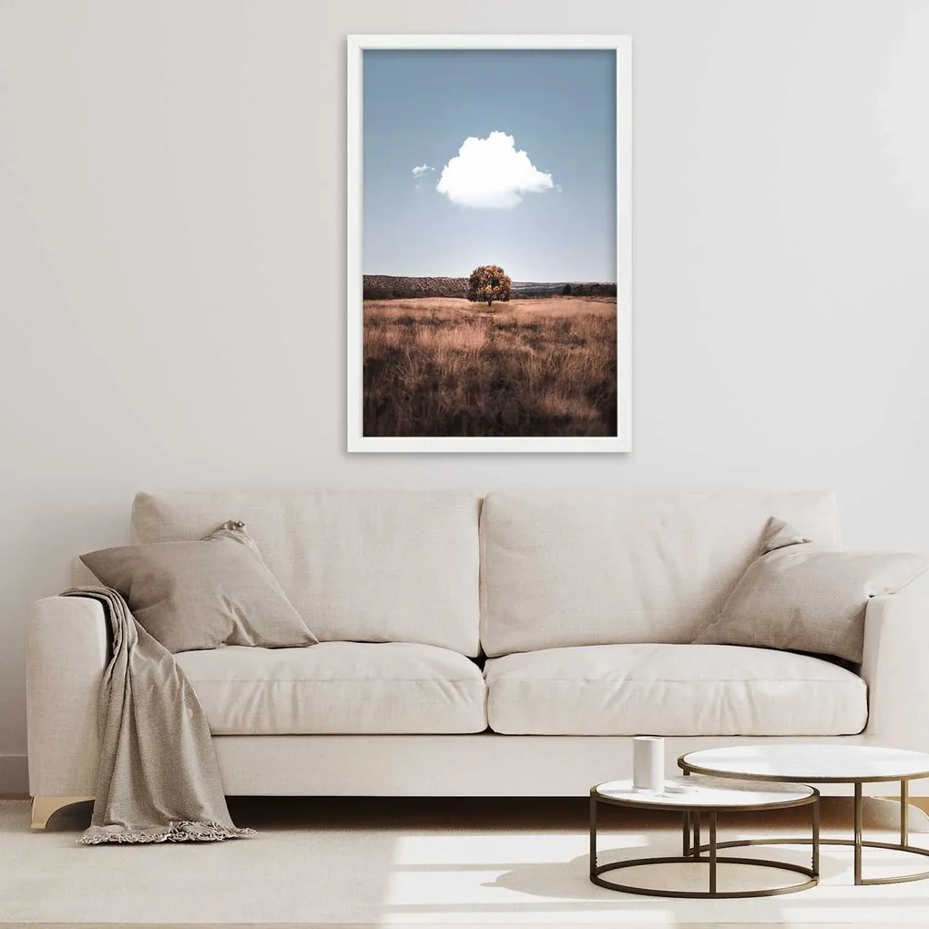 Gario Plagát Osamelý strom a oblak Farba rámu: Bez rámu, Rozmery: 30 x 45 cm