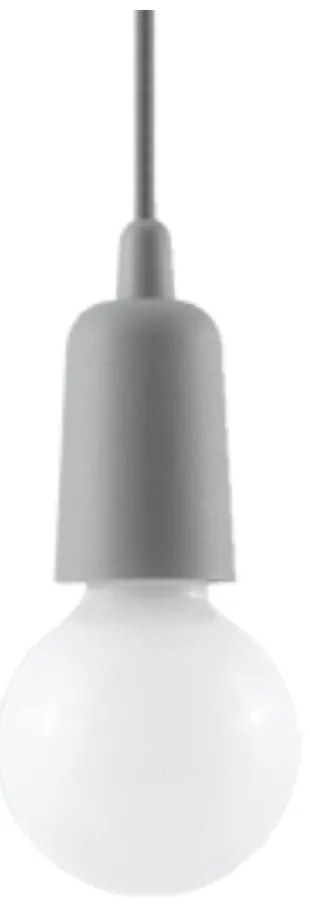 Sivé závesné svietidlo ø 5 cm Rene – Sollux