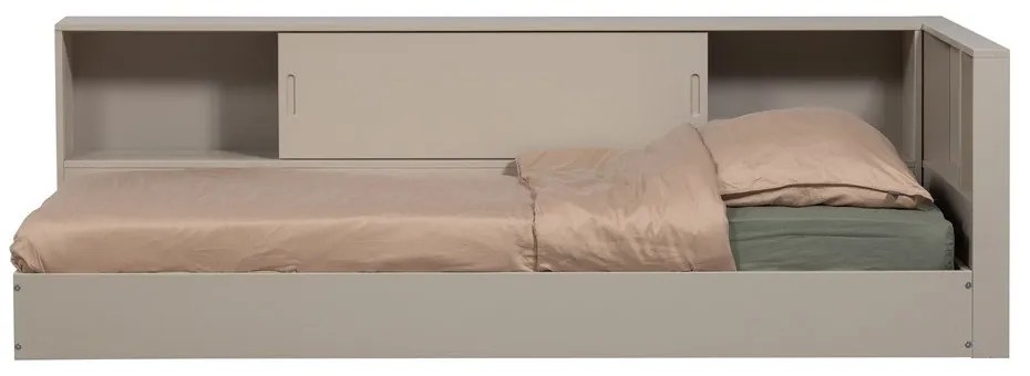 Sivá/béžová jednolôžková posteľ z borovicového dreva bez roštu 90x200 cm Carter – WOOOD