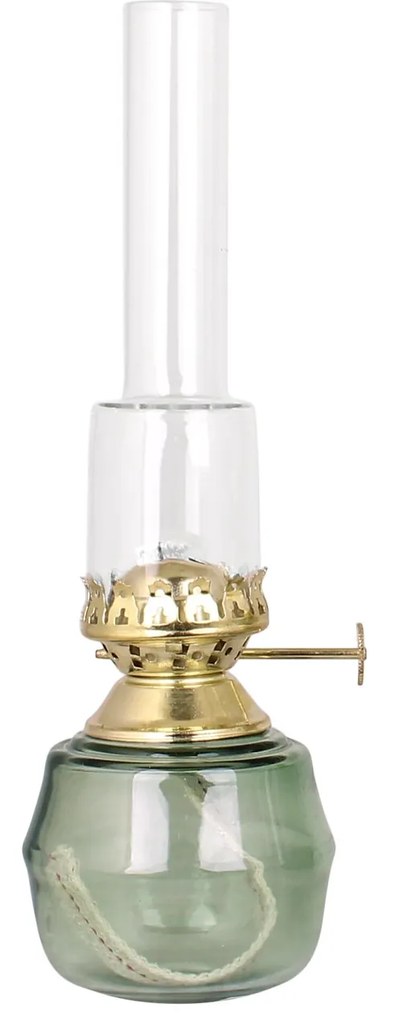 Zelená petrolejová lampa Majken Variant: Stredná