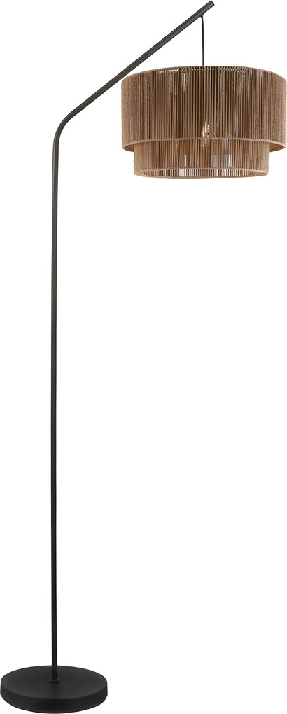 Toolight Toolight, podlahová lampa 1xE27, APP1839-1F, čierna-hnedá, OSW-07060
