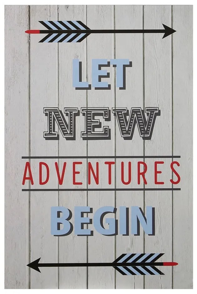 Detský obrázok 30x45 cm Let New Adventures Begin – Premier Housewares